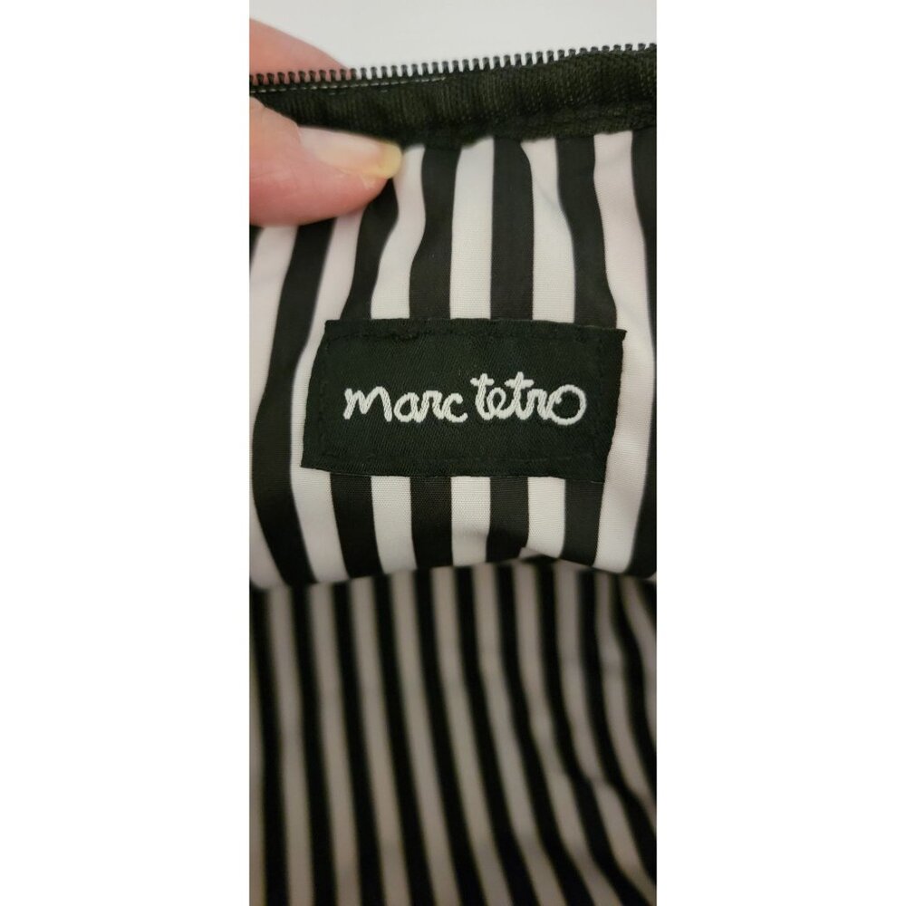 Marc Tetro Red Cosmetic Makeup Pouch Westie Dog Print Neoprene Zip Case NWT - Picture 5 of 6